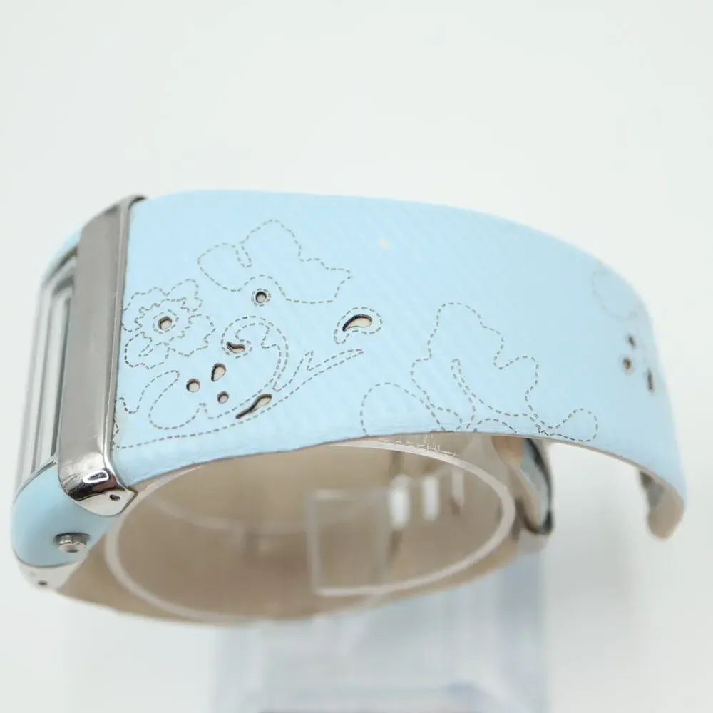 Nike Merge Attract Sport Watch 43mm Silver Blue Tan Band WC0024 w New Battery
